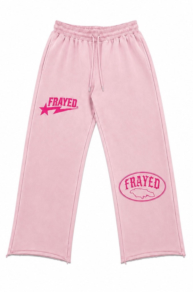 Pink Frayed Sweats
