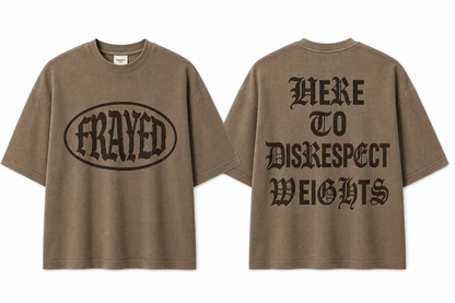 “Here To Disrespect Weight” Brown Waffle Tee