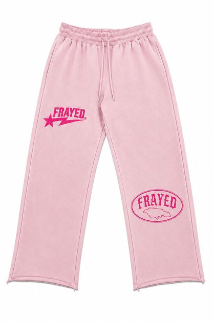 Pink Frayed Sweats