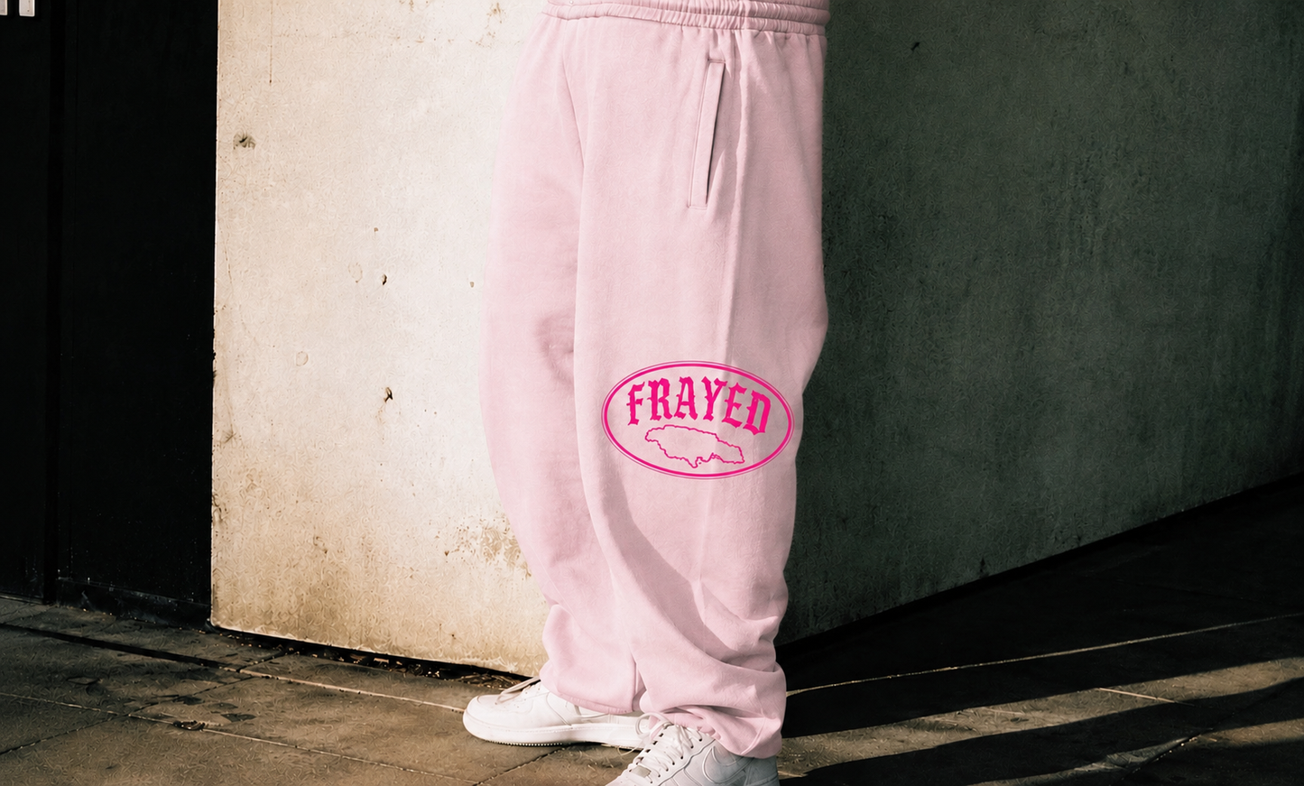 Pink Frayed Sweats