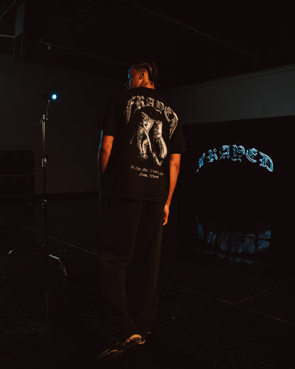 FRAYED ICEY BLUE GLOVES