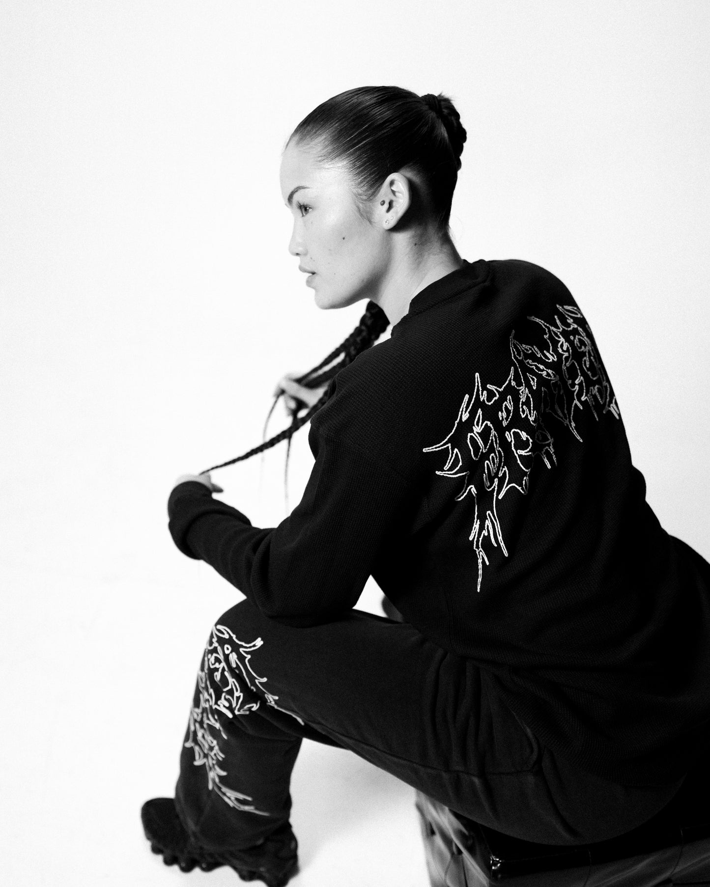 Frayed Longsleeve Waffle