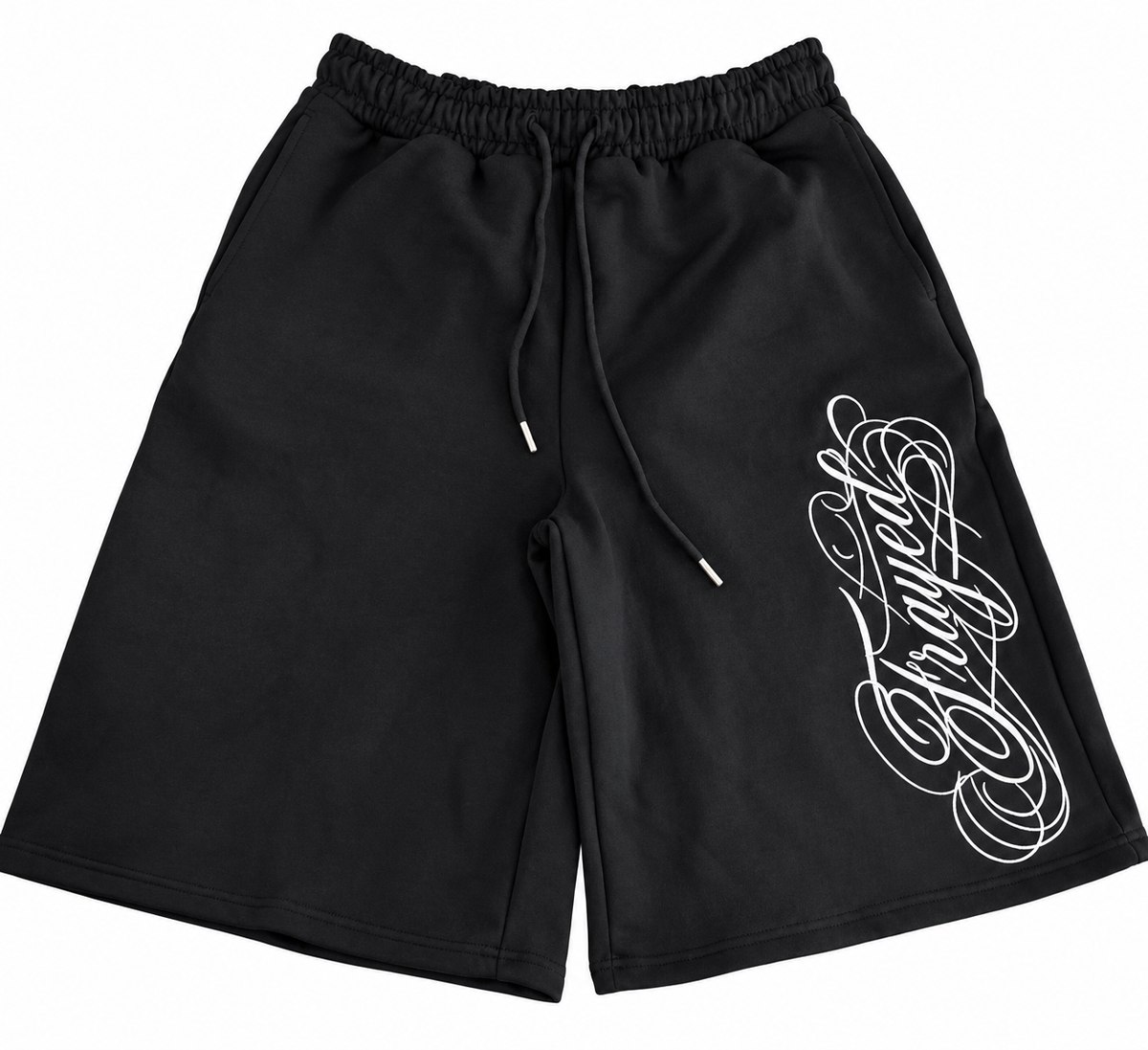 Cursive Oversized Shorts