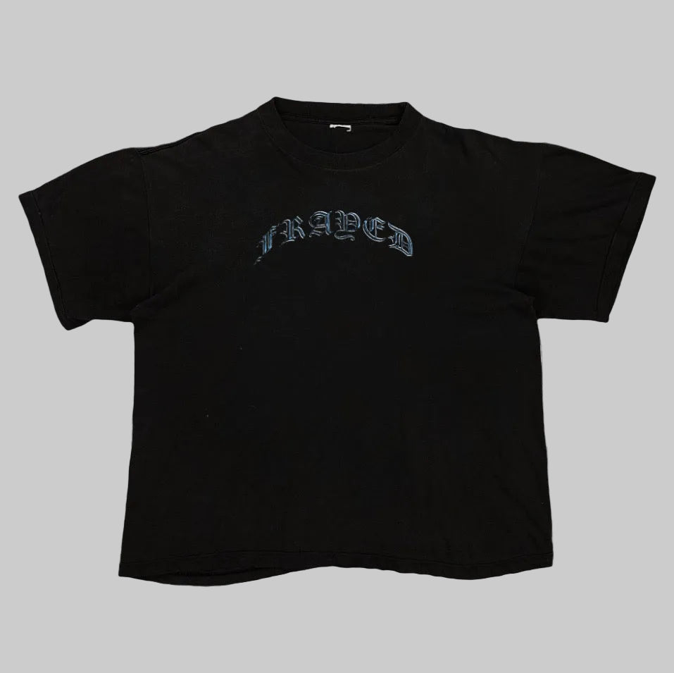 FRAYED ICEY BLUE GLOVES