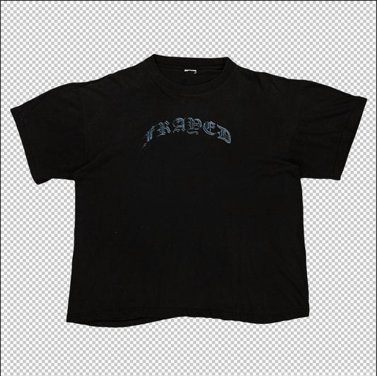 FRAYED ICEY BLUE GLOVES