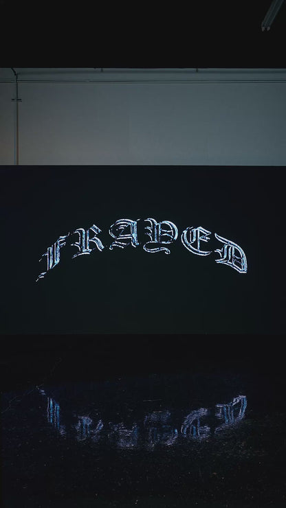 FRAYED ICEY BLUE GLOVE HOODIE